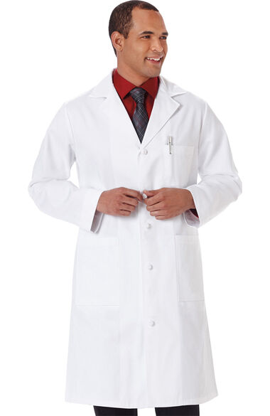 Unisex 44" Heavyweight Knotted Button Lab Coat, , large