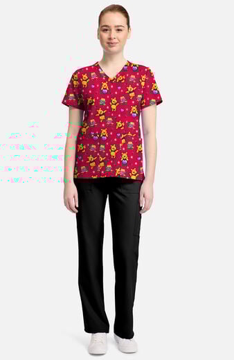 Women's You Say Honey Print Scrub Top Women's You Say Honey Print Scrub Top