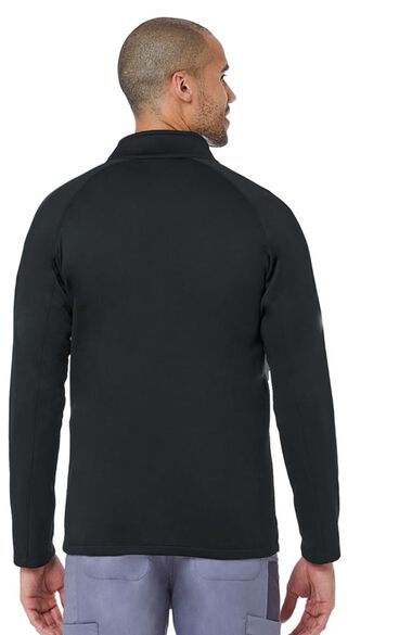 Men's Raglan Sleeve Fleece Solid Scrub Jacket, , large
