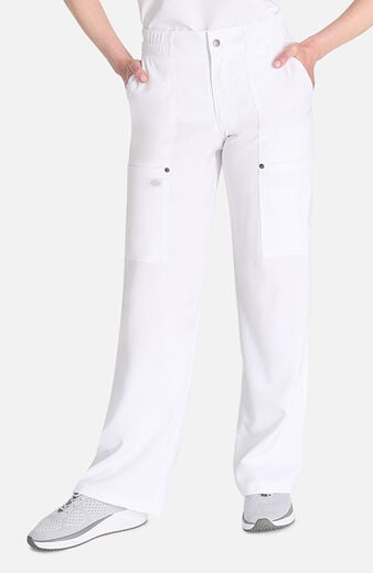 Women's Zip Fly Wide Leg Cargo Scrub Pant Women's Zip Fly Wide Leg Cargo Scrub Pant