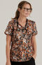 Women's Comfort V-Neck Cheetah Delight Print Scrub Top, , large