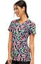 Clearance Women's Rainbow Blossoms Print Scrub Top, , large