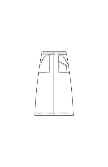 Clearance Women's Modern A-Line Elastic Waist Scrub Skirt, , large