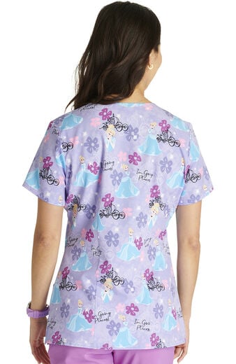 Clearance Women's V-Neck Print Top