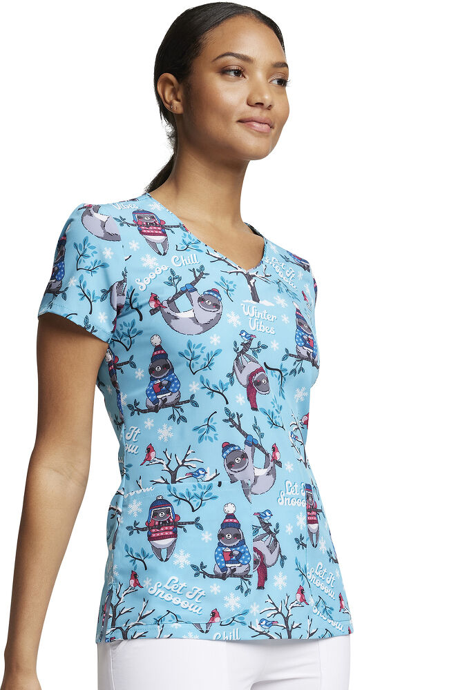 Winter print new arrivals scrub tops
