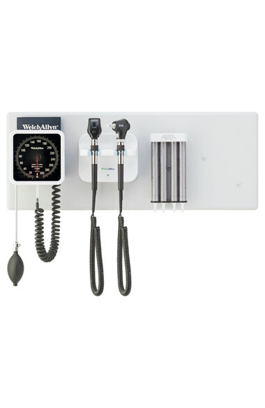 Clearance 777 Wall System with Coaxial Ophthalmoscope, MacroView Basic LED Otoscope, BP Aneroid and Ear Specula Dispenser, , large
