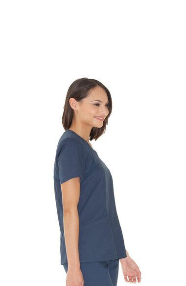 Clearance Women's Scoop Neck Solid Scrub Top, , large