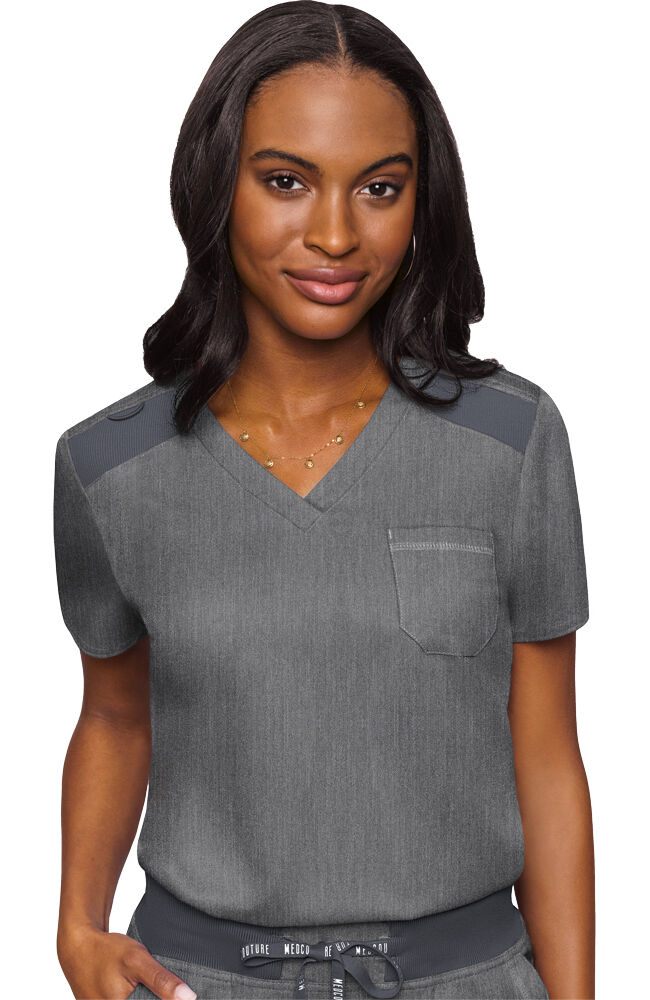 Touch by Med Couture Women s Tuck In Solid Scrub Top AllHeart