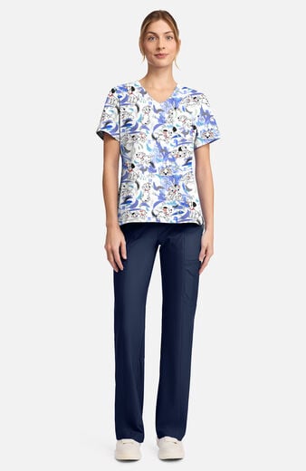 Women's Puppy Splash Print Scrub Top Women's Puppy Splash Print Scrub Top