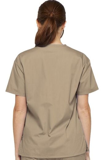 Women's Scrub Set: V-Neck Solid Top & Drawstring Cargo Pant