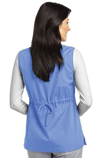 Clearance Women's Button Front Solid Scrub Vest