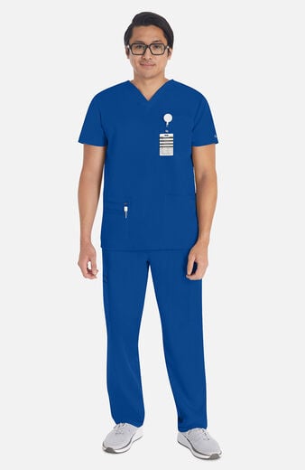 Men's Rib Panel V-Neck Scrub Top Men's Rib Panel V-Neck Scrub Top
