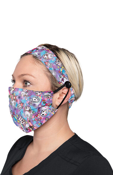 Women's Print Mask & Headband Set, , large