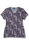 Clearance Women's V-Neck Go You Print Scrub Top, , large