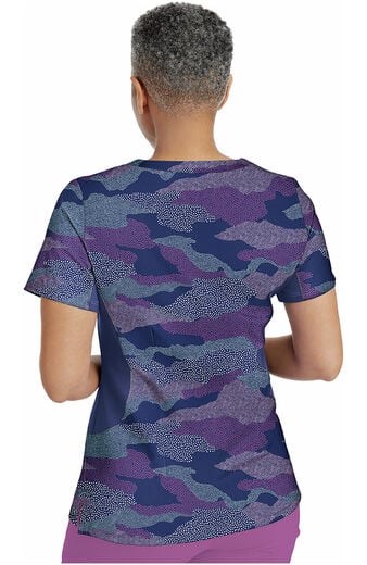 Clearance Women's Jessi Y-Neck Beyond Just Camo Print Scrub Top