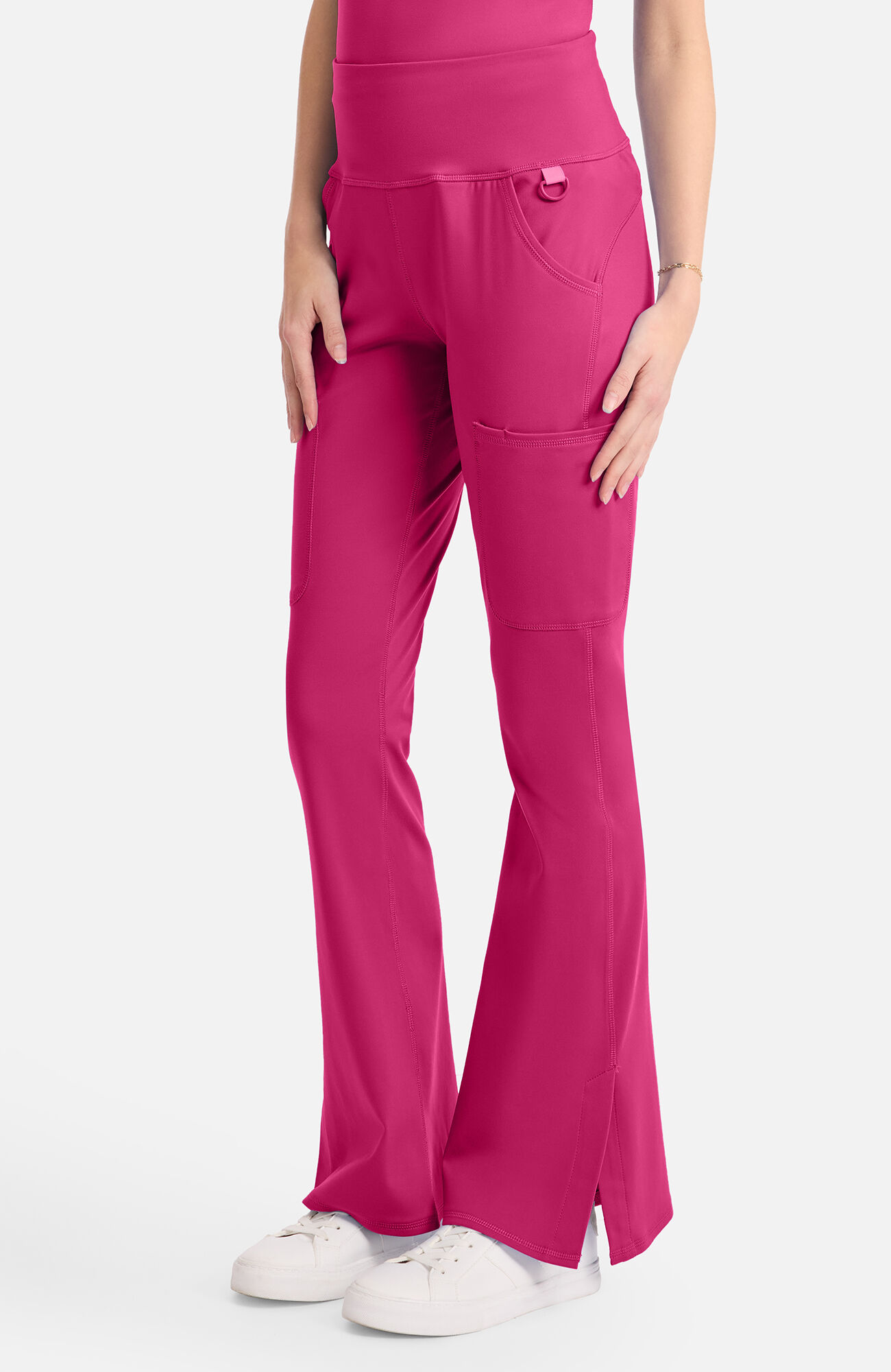 Women's Knit Flare Leg Yoga Scrub Pant, , large