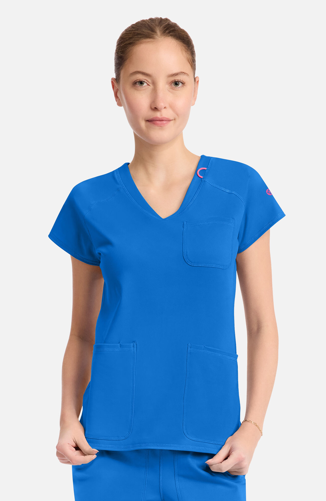 Women's Knit Raglan V-Neck Scrub Top
