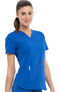 Clearance Women's Curved Hemline Solid Scrub Top, , large