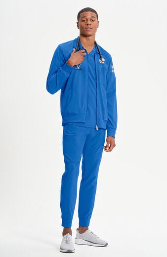Men's Zip Front Rib Panel Scrub Jacket Men's Zip Front Rib Panel Scrub Jacket