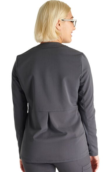 Women's 2 Pocket Zip Front Scrub Jacket, , large