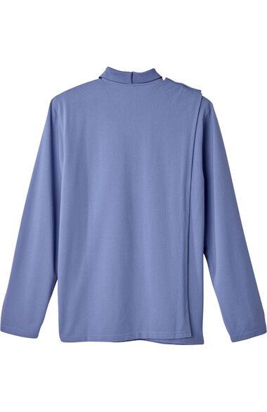 Men's Open Back Long Sleeve Polo Shirt, , large