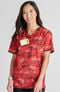 Clearance Unisex Try to Keep Up Print Scrub Top, , large