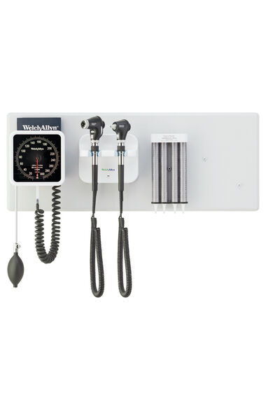 777 Wall System with PanOptic Basic LED Ophthalmoscope, MacroView Basic LED Otoscope, BP Aneroid and Ear Specula Dispenser, , large