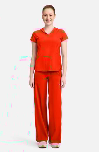 Women's 2-Pocket Mock Wrap V-Neck Scrub Top Women's 2-Pocket Mock Wrap V-Neck Scrub Top