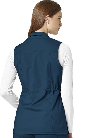 Women's Serenity Solid Scrub Vest, , large