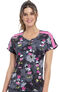 Clearance Women's Love And Flowers Print Scrub Top, , large