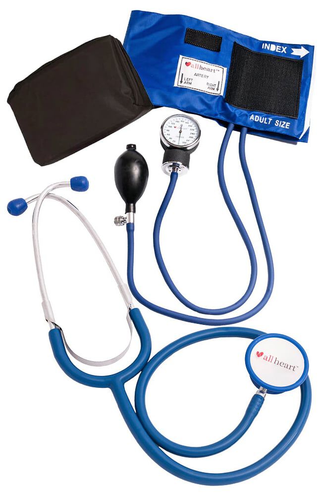 Blood Pressure Aneroid and Dual Head Stethoscope Combination Set Nurse Kit Nurse Combo Kit