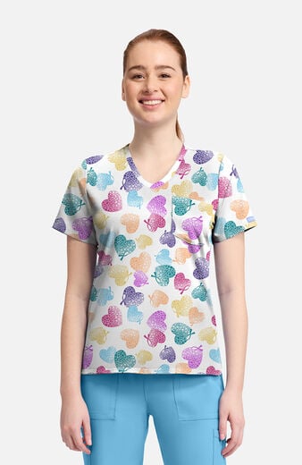 Women's Love To Care Print Scrub Top Women's Love To Care Print Scrub Top