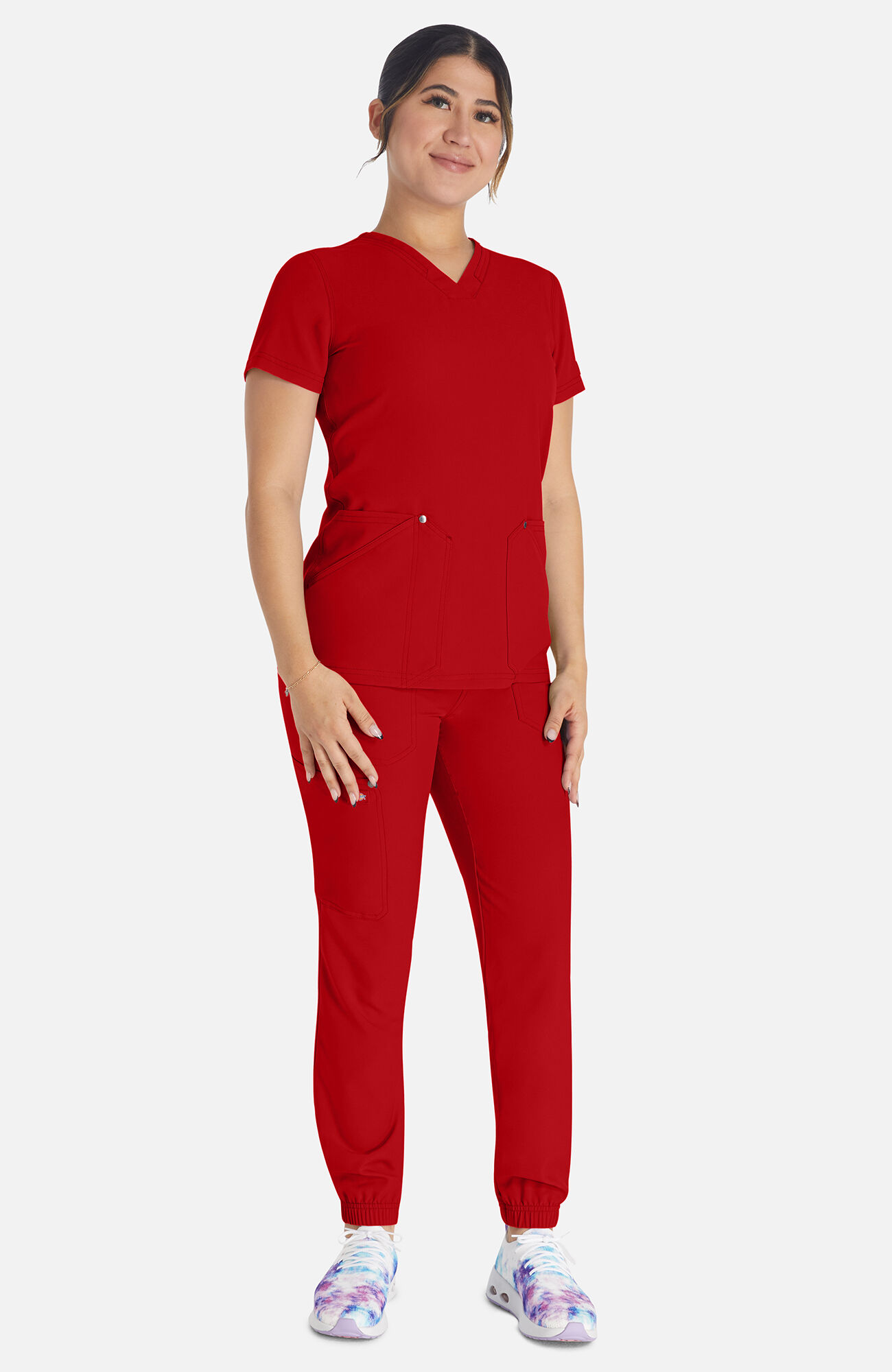 Women's 4-Pocket Utility V-Neck Scrub Top