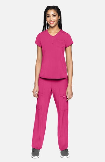 Women's Quarter Zip V-Neck Tuckable Scrub Top Women's Quarter Zip V-Neck Tuckable Scrub Top