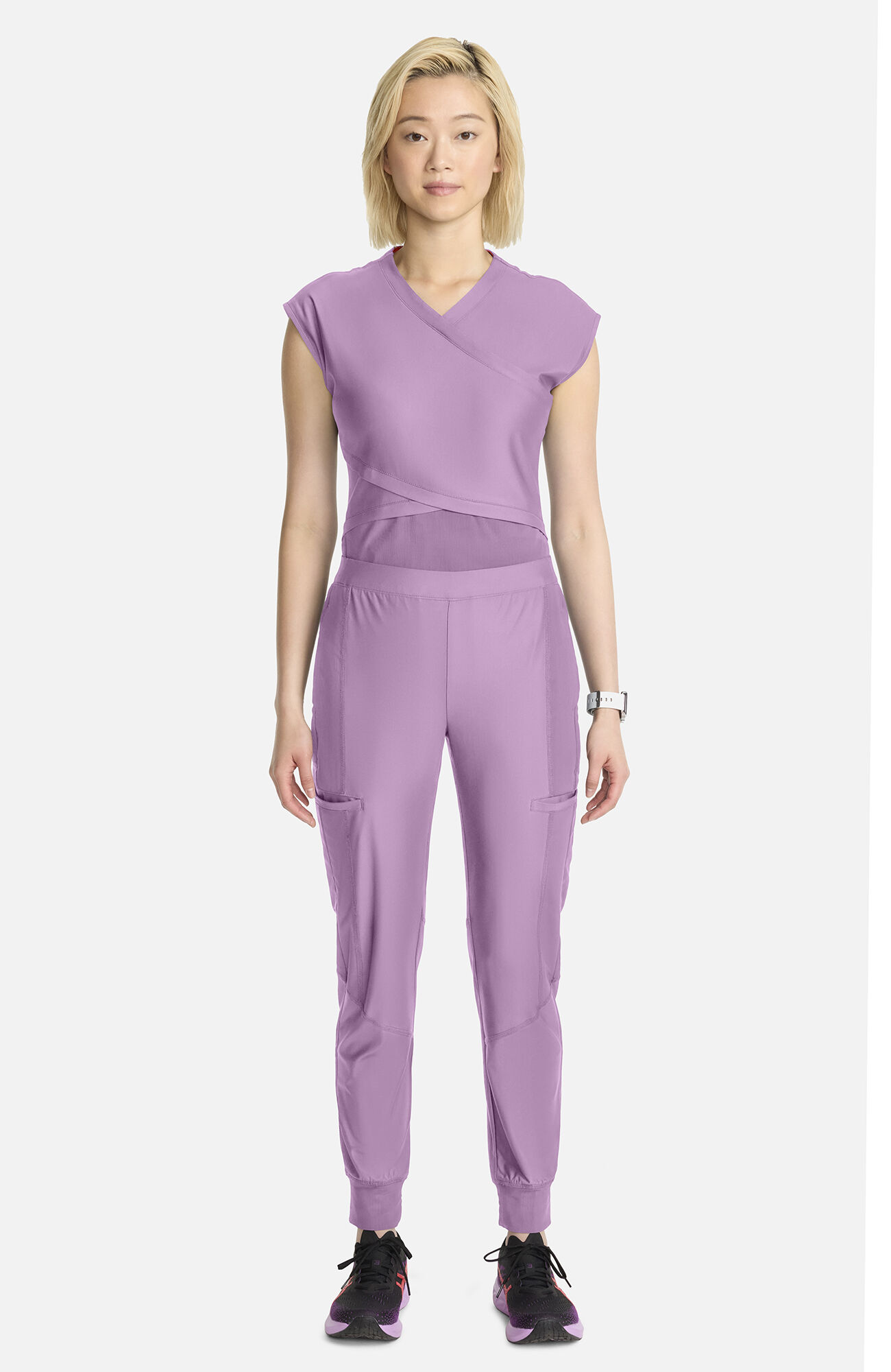 Women's Knit Cargo Jogger Scrub Pant, LWL Livewire Lilac | purple, large