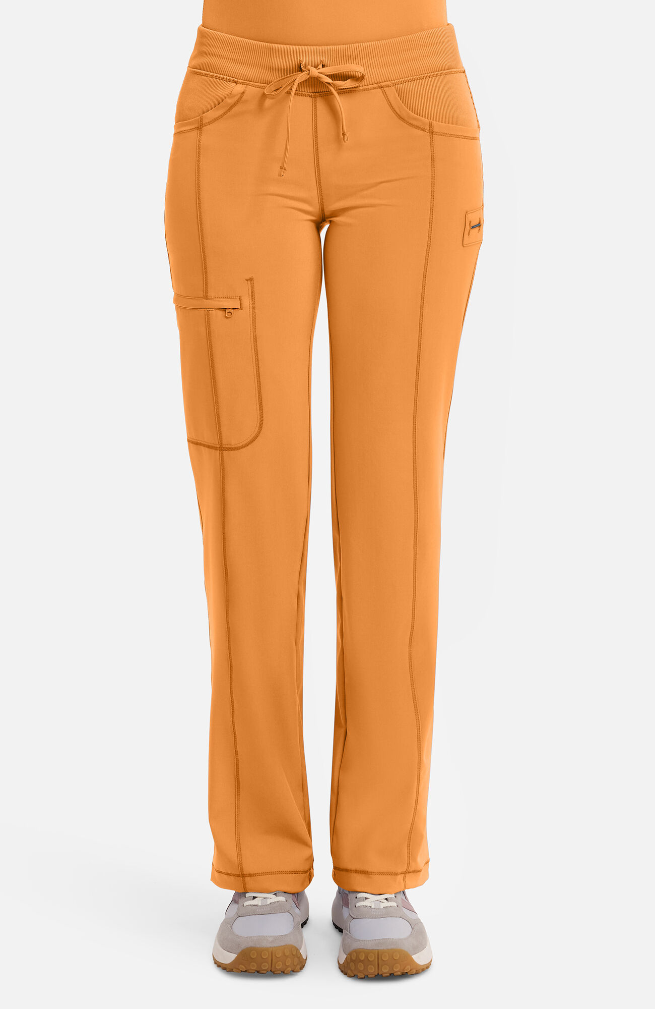 Women's Rib-Knit Drawstring Waist Scrub Pant