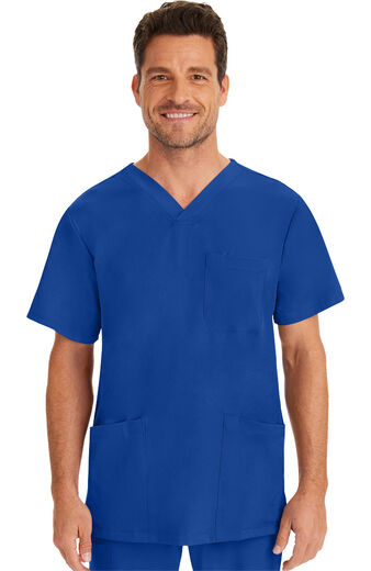 Men's Matthew V-Neck Solid Scrub Top, Men's Matthew V-Neck Solid Scrub Top