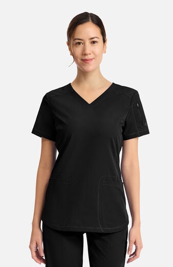 Dynamix By Women's V-Neck Solid Scrub Top Dynamix By Women's V-Neck Solid Scrub Top