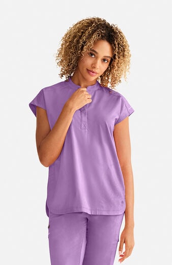 Women's Journey Mandarin Collar Scrub Top Women's Journey Mandarin Collar Scrub Top