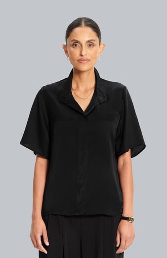 Women’s Silk Stand Collar Scrub Top Women’s Silk Stand Collar Scrub Top