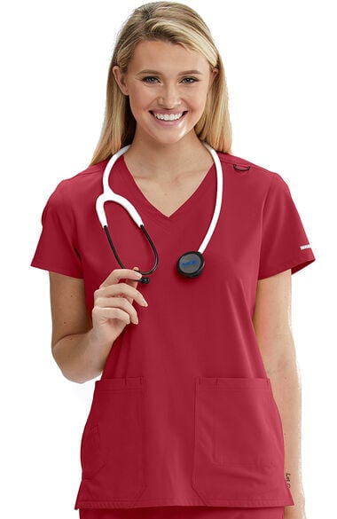 Clearance Women's Focus Solid Scrub Top, , large