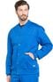 Clearance Men's Snap Front Solid Scrub Jacket, , large