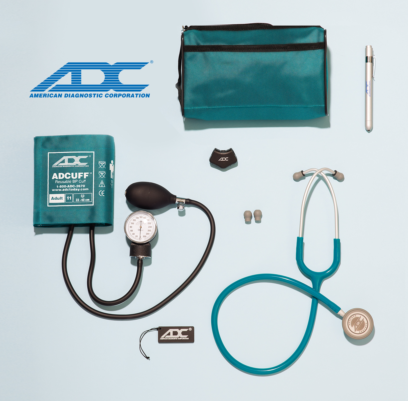 ADC Prosphyg 760 Pocket Aneroid Sphygmomanometer, Adult Cuff in Navy 