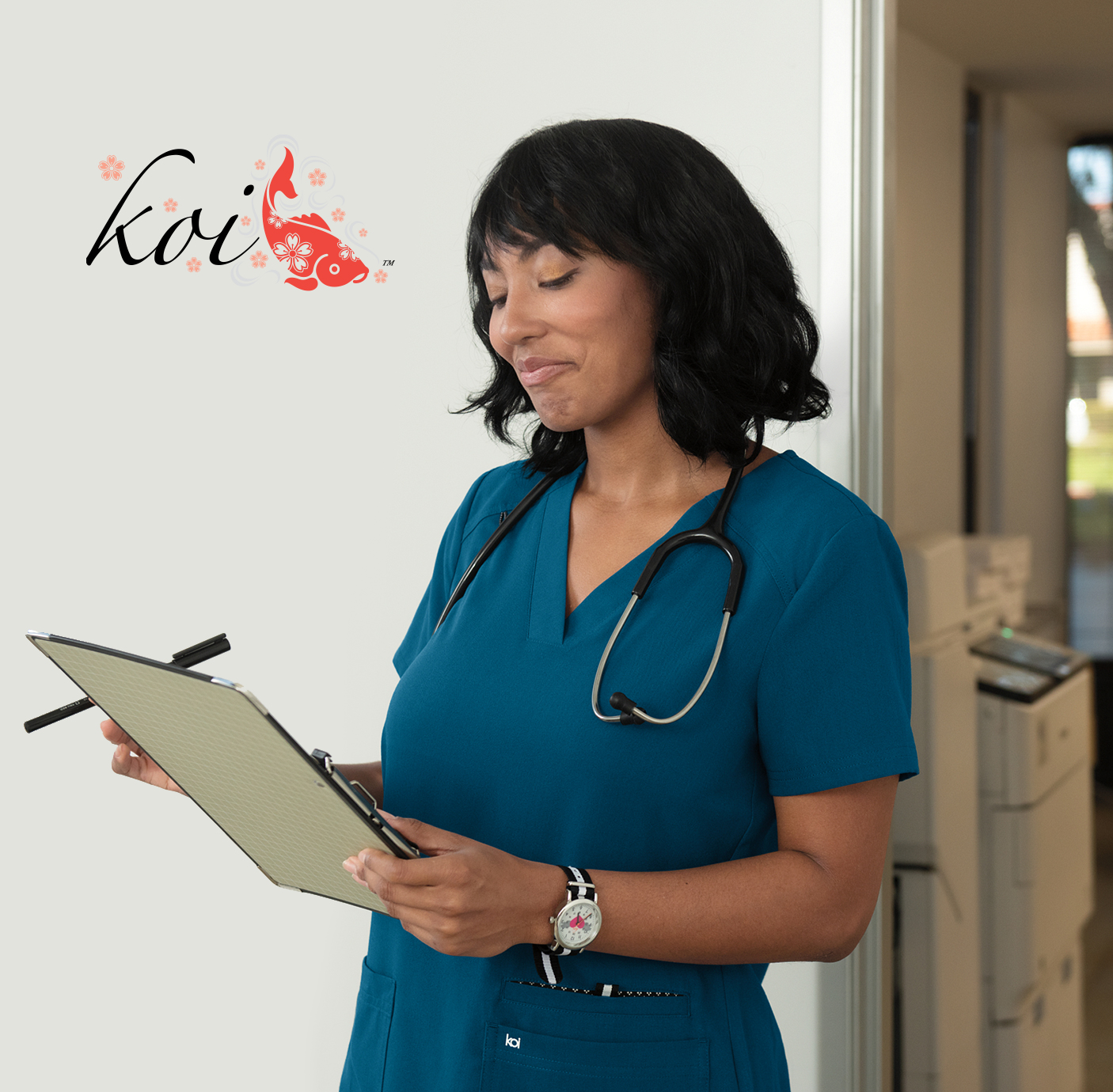 Viewing koi Scrubs