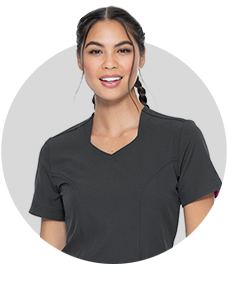 Shop luxury scrubs with statement necklines