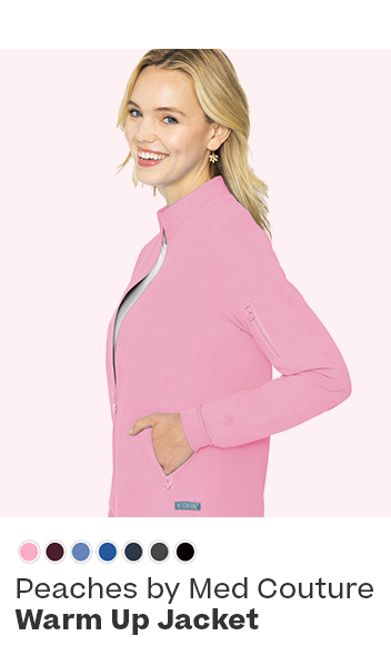 shop peaches by med couture women's warm up jacket