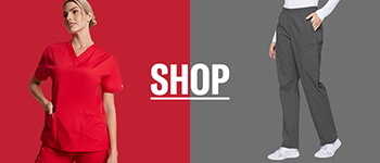 shop eds signature by dickies women's v-neck solid scrub top & pull-on scrub pant set