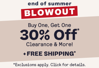 Shop Women End Of Summer Blowout BOGO 30% off* + Free Shipping• 
Code: SEPBOGO
*Exclusions apply. Click for details.