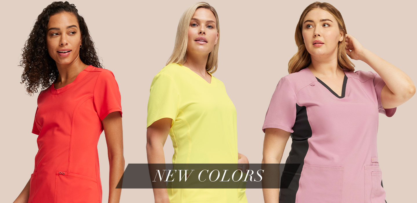 shop the new colored scrubs for cherokee