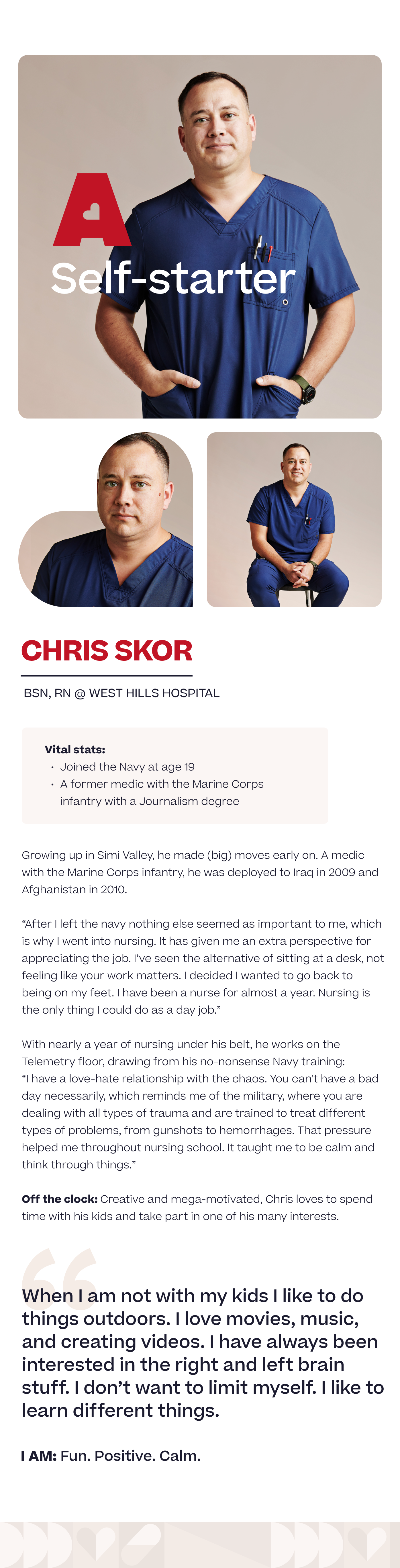 About Chris Skor, BSN, RN at West Hills Hospital.